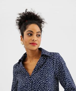 Chemise à manches longues motif pois femme vue4 - GEMO(FEMME PAP) - GEMO
