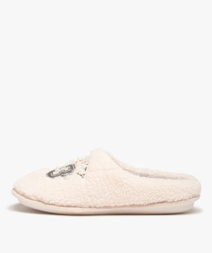 Chaussons femme mules en textile sherpa – Camps United vue3 - CAMPS UNITED - GEMO