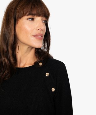 Pull femme spécial grossesse avec encolure boutonnée vue2 - GEMO (MATER) - GEMO