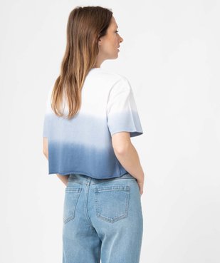 Tee-shirt femme coupe ample et courte - Yale vue3 - YALE - GEMO