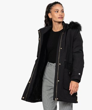 Parka femme à capuche avec bord amovible vue1 - GEMO(FEMME PAP) - GEMO