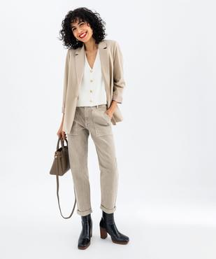Veste blazer fermeture un bouton femme - LuluCastagnette vue5 - LULUCASTAGNETTE - GEMO