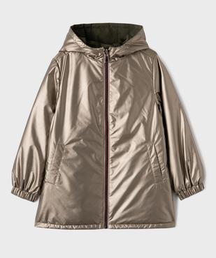 Manteau à capuche déperlant réversible fille vue5 - GEMO 4G FILLE - GEMO