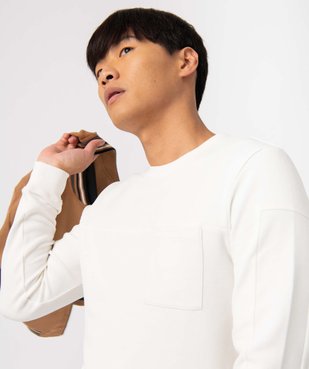 Sweat homme à col rond avec poche poitrine vue5 - GEMO (HOMME) - GEMO
