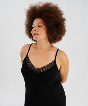 Nuisette à bretelles et col V en dentelle femme grande taille vue12 - GEMO 4G FEMME - GEMO