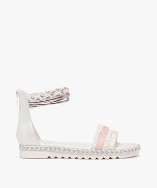 Sandales montantes à brides pailletées et talon zippé fille vue1 - LOVELY WINGS - GEMO