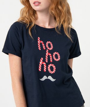 Tee-shirt femme à manches courtes spécial Noël vue2 - GEMO(FEMME PAP) - GEMO