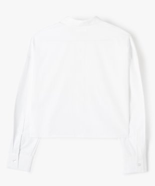 Chemise fille à manches longues coupe courte vue3 - GEMO (JUNIOR) - GEMO