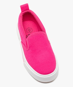 Tennis en toile unies sans lacets fille vue5 - GEMO 4G FILLE - GEMO