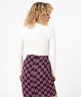 Tee-shirt à manches longues et col montant femme vue3 - GEMO(FEMME PAP) - GEMO