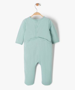 Pyjama bébé en jersey imprimé à pond-dos vue3 - GEMO(BB COUCHE) - GEMO