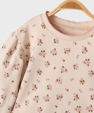 Sweat imprimé à volants bébé fille vue2 - GEMO 4G BEBE - GEMO
