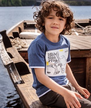 Tee-shirt garçon effet 2 en 1 avec large motif dinosaure vue5 - GEMO C4G GARCON - GEMO