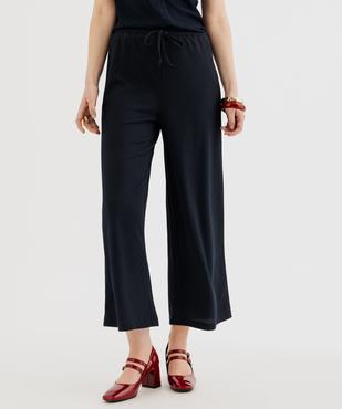 Pantacourt large fluide avec taille ajustable femme vue1 - GEMO 4G FEMME - GEMO