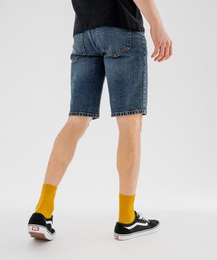 Bermuda en jean extensible coupe straight homme  vue2 - GEMO 4G HOMME - GEMO