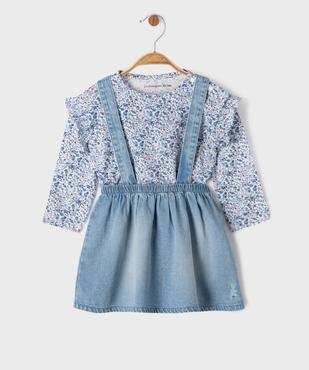 Ensemble 2 pièces bébé fille : tee-shirt et jupe à bretelles - LuluCastagnette vue1 - LULU CASTAGNETTE GEMO FOR GOOD - GEMO