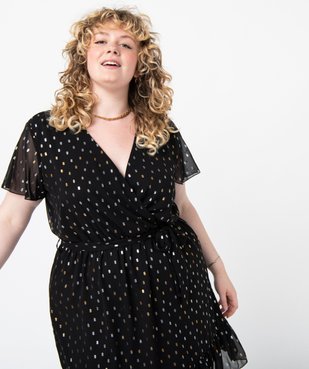 Robe femme grande taille à pois avec volants vue1 - GEMO (G TAILLE) - GEMO