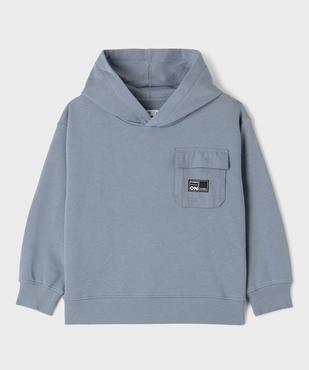 Sweat à capuche avec poche poitrine garçon vue1 - GEMO (ENFANT) - GEMO