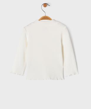 Tee-shirt manches longues chaud en maille côtelée bébé fille vue3 - GEMO(BEBE DEBT) - GEMO