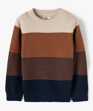 Pull garçon en maille fine 100% coton vue2 - GEMO (ENFANT) - GEMO