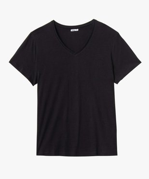 Tee-shirt femme grande taille avec col V vue4 - GEMO (G TAILLE) - GEMO