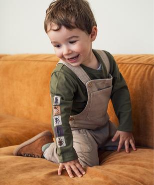 Ensemble 2 pièces salopette et tee-shirt manches longues bébé garçon vue5 - GEMO(BEBE DEBT) - GEMO