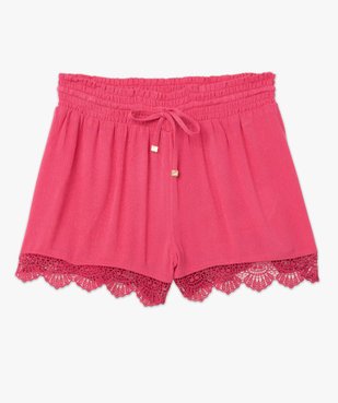 Short de plage avec finitions brodées femme vue4 - GEMO 4G FEMME - GEMO