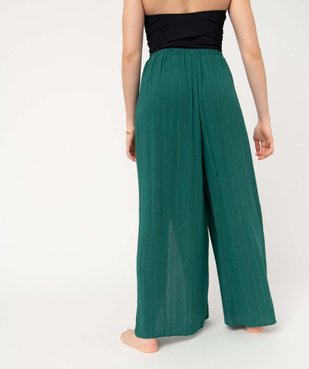 Pantalon de plage femme ouvert sur l’avant vue3 - GEMO (PLAGE) - GEMO