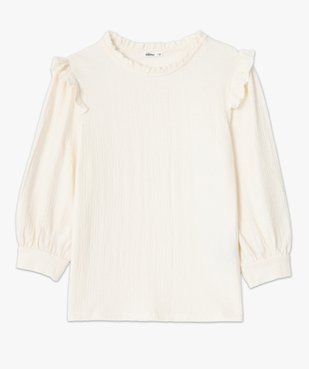 Tee-shirt femme à manches ¾ avec détails froncés vue4 - GEMO(FEMME PAP) - GEMO