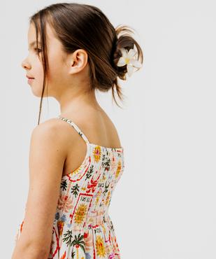 Robe à bretelles, smocks et volants fille vue7 - GEMO 4G FILLE - GEMO