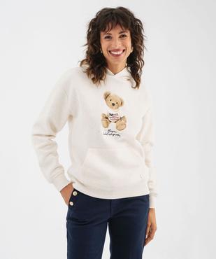 Sweat à capuche avec broderie femme - LuluCastagnette vue1 - LULU CASTAGNETTE GEMO FOR GOOD - GEMO