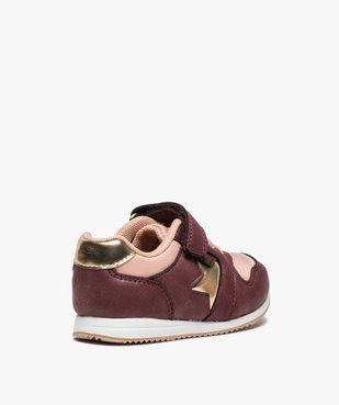 Baskets bébé fille détails métallisés fermeture lacets et scratch vue4 - GEMO(BEBE DEBT) - GEMO