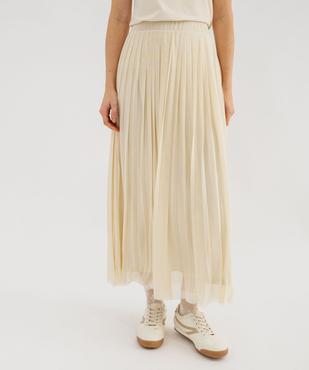 Jupe plissée en maille résille fluide femme vue1 - GEMO(FEMME PAP) - GEMO