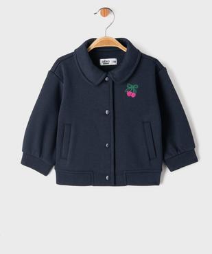 Sweat à pression avec petit col bébé fille vue1 - GEMO 4G BEBE - GEMO