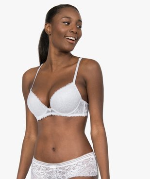 Soutien-gorge push-up avec armatures avec dos en dentelle vue1 - GEMO(HOMWR FEM) - GEMO