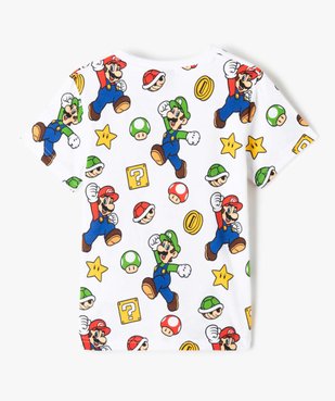 Tee-shirt garçon à manches courtes à motifs - Super Mario vue4 - MARIO - GEMO