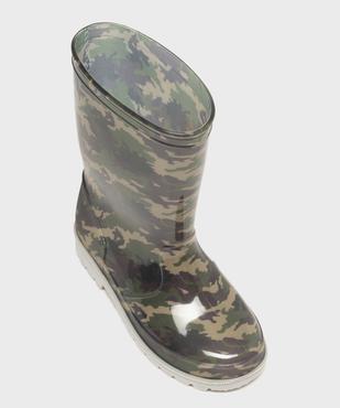 Bottes de pluie imprimé camouflage à semelle crantée garçon - 5 Miles vue5 - 5 MILES - GEMO
