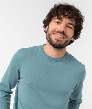 Pull homme à col rond en coton vue2 - GEMO (HOMME) - GEMO