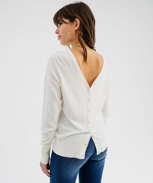 Gilet en maille fluide et douce femme vue5 - GEMO 4G FEMME - GEMO