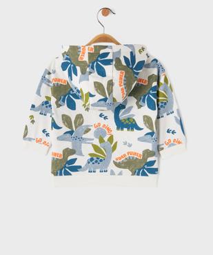 Sweat à capuche à motif dinosaure facile à enfiler bébé garçon vue3 - GEMO 4G BEBE - GEMO