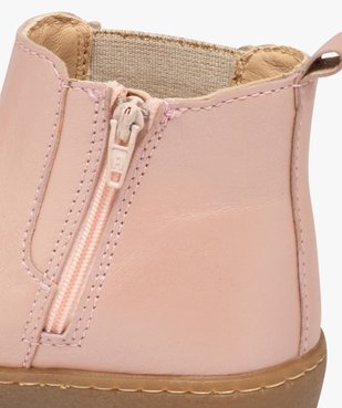 Boots fille en cuir uni style Chelsea - NA! vue6 - NA! - GEMO