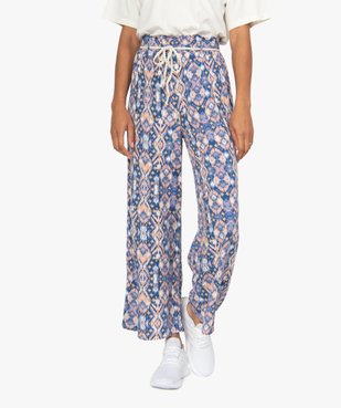 Pantalon femme ample et fluide à motifs vue1 - GEMO(FEMME PAP) - GEMO