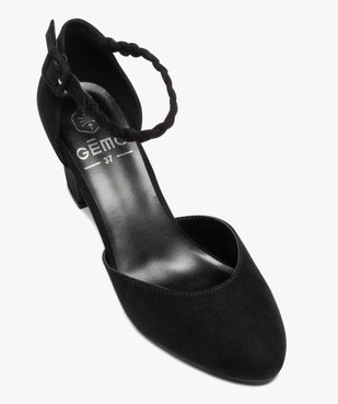 Escarpins femme unis à talon carré et bride tressée vue5 - VALENTINA BALDA - GEMO