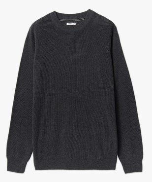 Pull homme en maille unie vue4 - GEMO (HOMME) - GEMO