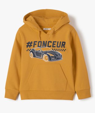 Sweat garçon à capuche avec inscription vue1 - GEMO (ENFANT) - GEMO
