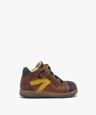 Chaussures premiers pas bébé garçon bicolores - Hobiz vue1 - HOBIZ - GEMO