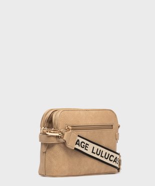 Sac en matière grainée avec deux bandoulières amovibles femme - LuluCastagnette vue2 - LULU CASTAGNETT - GEMO