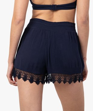 Short de plage femme avec finitions brodées vue2 - GEMO 4G FEMME - GEMO