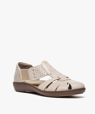 Chaussures femme confort à brides élastiquées vue2 - GEMO(URBAIN) - GEMO
