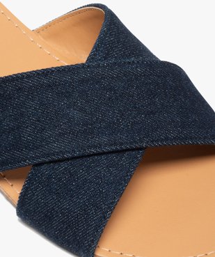 Sandales femme à larges brides croisées souples dessus denim vue6 - GEMO (CASUAL) - GEMO